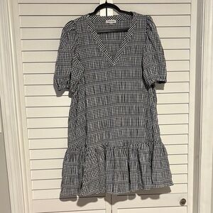 Calvin Klein Monochrome Plaid Dress